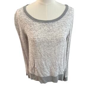 Splendid Lightweight Knit Top with Kangaroo Pocket – Heather Gray – Small